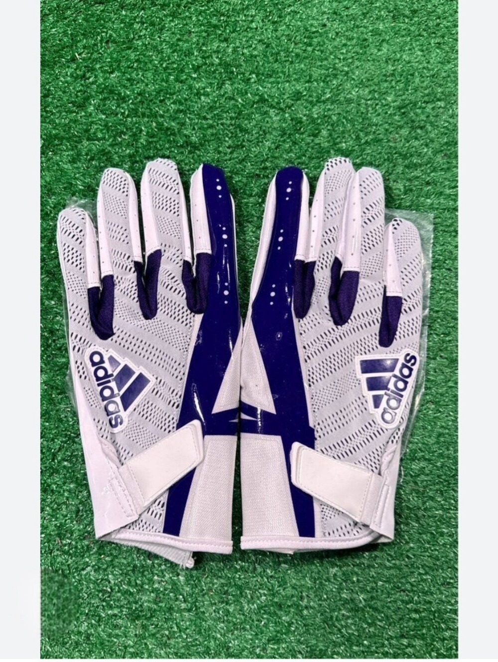 adidas White and Navy Men's Mittens